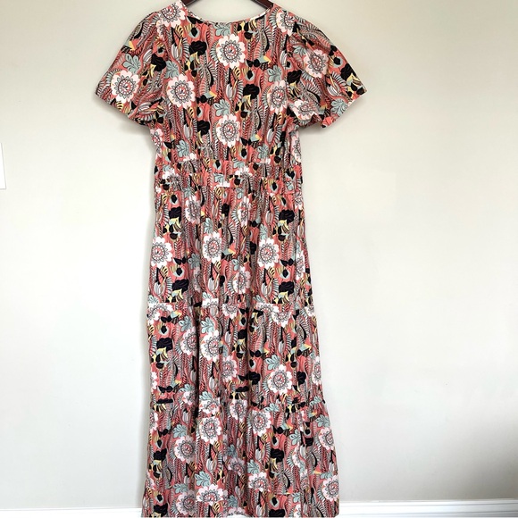 Anthropologie The Somerset Maxi Dress XL Botanic Garden 100% Cotton Tiered - Picture 4 of 12